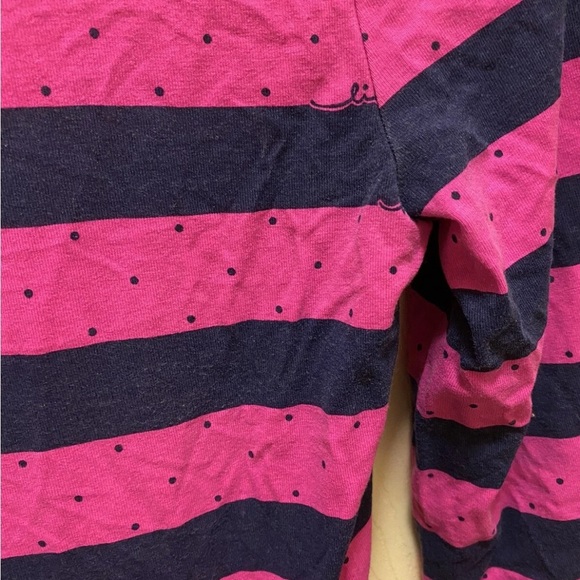 Lilly Pulitzer Scoop Neck Evelyn Dress Pink & Navy Stripes w/ Polka Dots Sz S - Picture 8 of 15